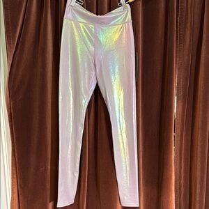 Carbon38 Takara Shine Grey/Pink Iridescent Shimmer Leggings